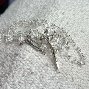 Vintage Catholic Rosary Beaded Necklace